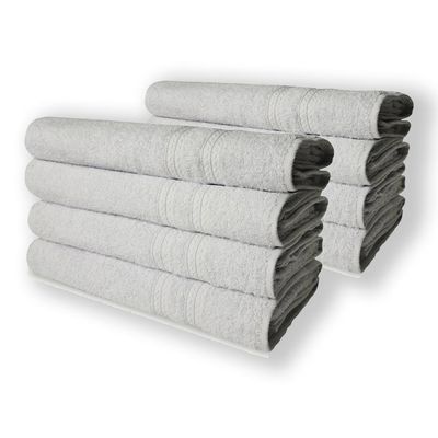 Kit 8 Toalhas De Banho Itália Soft 100% Algodão 430g/m 80x150cm - Branco