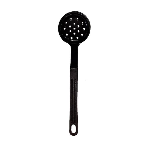 Escumadeira Talher em Nylon Cozinha Utensílio Preto 28cm