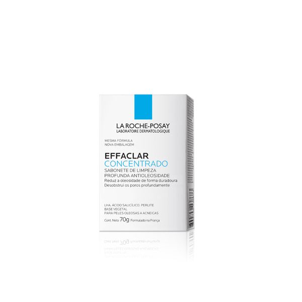 La Roche-Posay Effaclar Concentrado Sabonete Pele Oleosa e Acneica 70g
