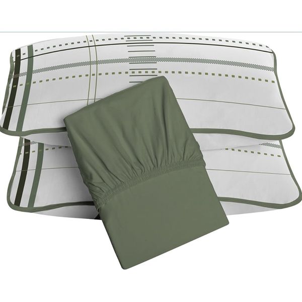 Jogo de Cama Tecebem Casal Malha 3 peças Zack Premium Oliva Jogo de Cama Tecebem Casal Malha 3 peças Zack Premium Oliva