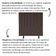 Cabeceira Estofada Cama Box Solteiro 90 Cm Paolla Linho marrom