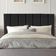 Cabeceira Estofada Cama Casal Queen Size 160 Cm Paolla Suede preto