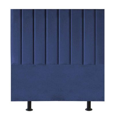 Cabeceira De Cama Solteiro Box 100 Cm Maisa Suede azul Marinho