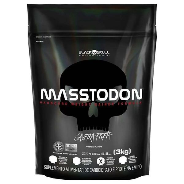 HIPERCALÓRICO MASSTODON (3KG) BLACK SKULL - CHOCOLATE