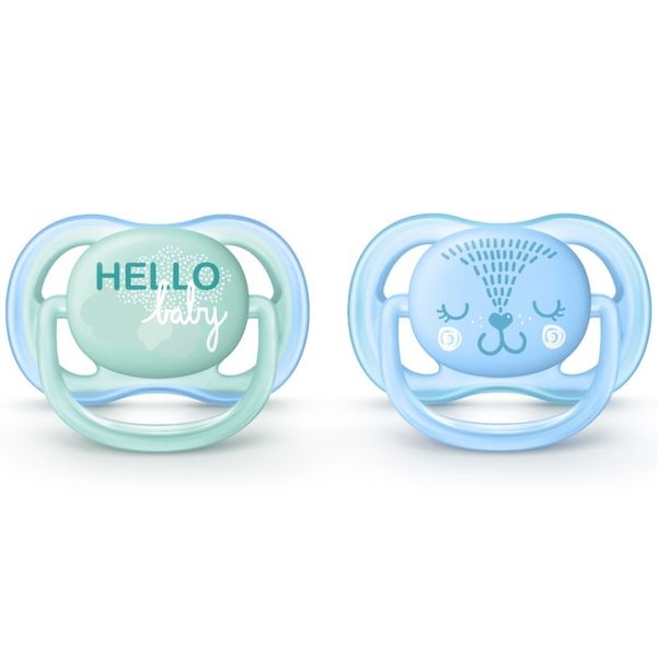 CHUPETA ULTRA AIR DUPLA DECORADA 0-6M MENINO - PHILIPS AVENT