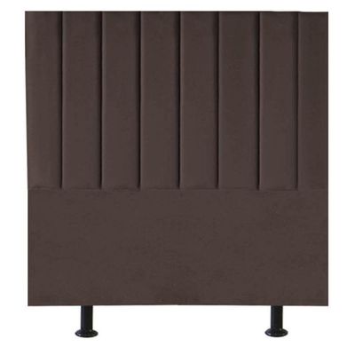 Cabeceira Estofada Cama Box Casal 140 Cm Taís Veludo marrom