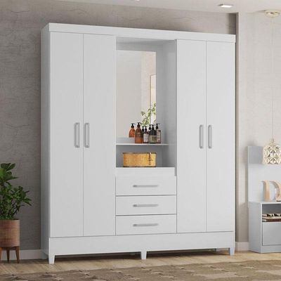 Guarda Roupa Infantil Capelinha Pérsia Branco Flex - Demóbile