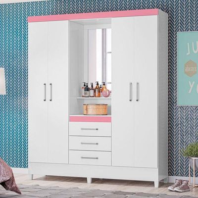Guarda Roupa Infantil Capelinha Pérsia Branco Flex - Demóbile