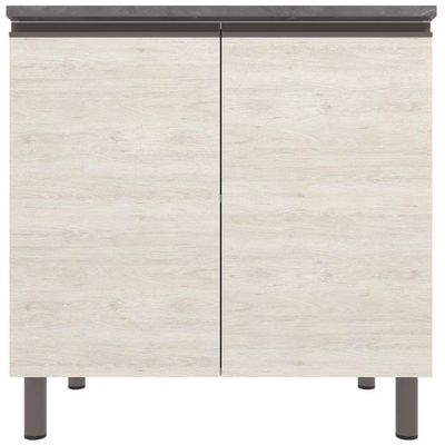 Balcão Bartira Cristal MDP 15mm com 2 Portas e 1 Prateleira - 80,1cm de largura Freixo