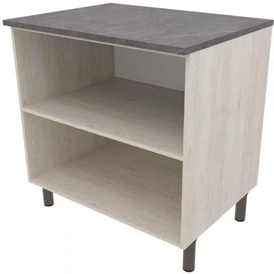 Balcão Bartira Cristal MDP 15mm com 2 Portas e 1 Prateleira - 80,1cm de largura Freixo