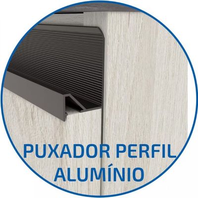 Balcão Bartira Cristal MDP 15mm com 2 Portas - 80cm de largura Freixo