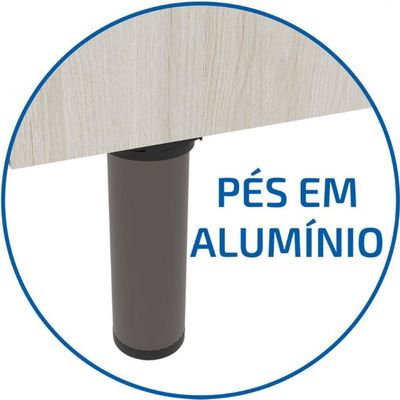 Balcão Bartira Cristal MDP 15mm com 2 Portas - 80cm de largura Freixo