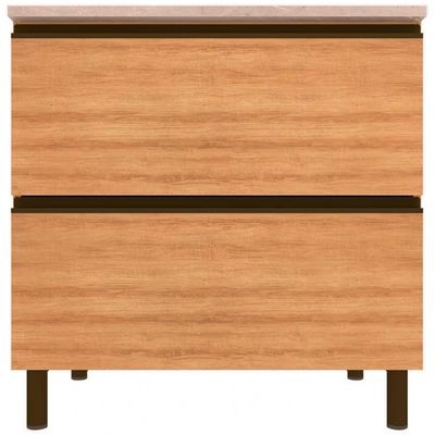 Balcão Bartira Cristal MDP 15mm com 2 Portas - 80cm de largura Lâmina Mel