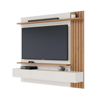 Home Painel Suspenso 180cm Ripado Railay Off White/Freijó G73 - Gran Belo