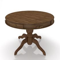 Mesa de Jogos Carteado 4 Lugares Bellagio com Gavetas e Tampo Reversível Base Estrela com Tecido Nogueira/Verde G42 - Gran Belo
