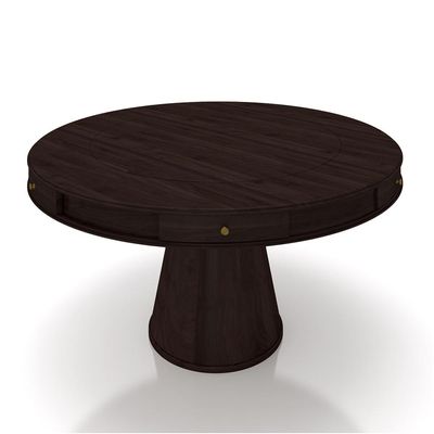 Mesa de Jogos Carteado 6 Lugares Bellagio com Gavetas e Tampo Reversível Base Cone com Tecido Tabaco/Verde G42 - Gran Belo