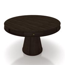 Mesa de Jogos Carteado 6 Lugares Bellagio com Gavetas e Tampo Reversível Base Cone com Tecido Capuccino/Verde G42 - Gran Belo