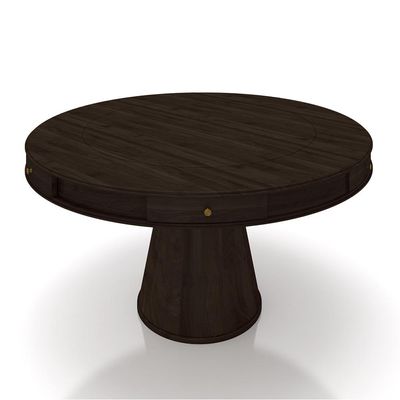 Mesa de Jogos Carteado 6 Lugares Bellagio com Gavetas e Tampo Reversível Base Cone com Tecido Capuccino/Verde G42 - Gran Belo