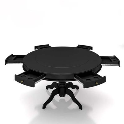 Mesa de Jogos Carteado 6 Lugares Bellagio com Gavetas e Tampo Reversível com Tecido Preto/Verde G42 - Gran Belo