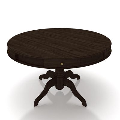 Mesa de Jogos Carteado 6 Lugares Bellagio com Gavetas e Tampo Reversível Base Estrela com Tecido Capuccino/Verde G42 - Gran Belo