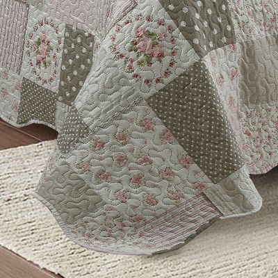 Kit Cobre Leito Colcha Queen Boutik Dupla Face - Jane