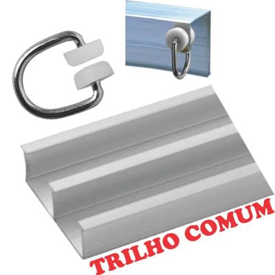 Cortina 4 Mts Sala Quarto Escritório Blackout Voal Trilho Comum - Bege