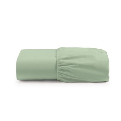 Lençol Solteiro Cintilante Percal 180 Fios 100% Algodão com Elástico - Verde