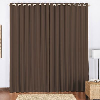 Cortina Blackout 3,00m x 2,60m Tabaco Tecido Blackout Blecaute Sala Quarto Nova