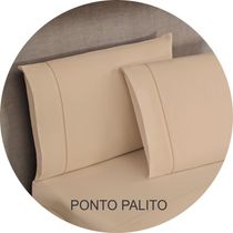 Jogo de Lençol Moscou Padrão Ponto Palito 4 Peças Barato - Cáqui