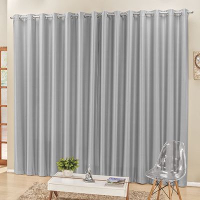 Cortina 3 Mts Sala Quarto Escritório Semiblackout para Trilho Comum Cinza