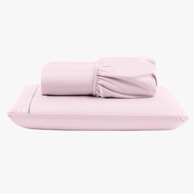 Jogo de Lençol Peletizado 400 Fios Solteiro 2 Peças Casa - Hotel - Pousada Barato - Rosa