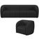 Kit Sofá 5 Lugares Para Sala de Estar 332 cm Com 01 Poltrona Lazio M03 Corano Preto - Lyam Decor