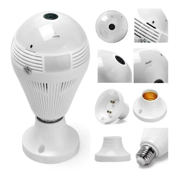 Lâmpada Câmera Ip 360 Hd Led Wifi V380