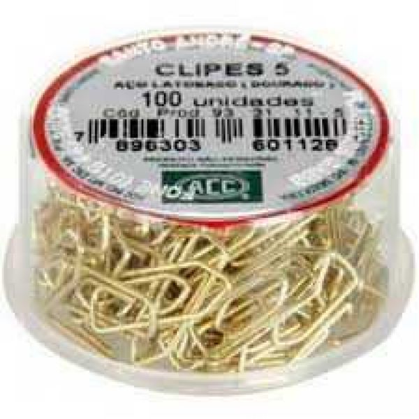 CLIPS DOURADO N.5 C/100UN ACC