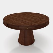 Mesa de Jogos Carteado 6 Lugares Bellagio com Gavetas e Tampo Reversível Base Cone com Tecido Imbuia/Verde G42 - Gran Belo