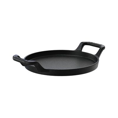 Bifeteira Redonda Alça Ferro Fundido Servir Porção 22cm