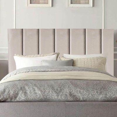 Cabeceira Estofada Cama Box Solteiro 90 Cm Paolla Linho bege