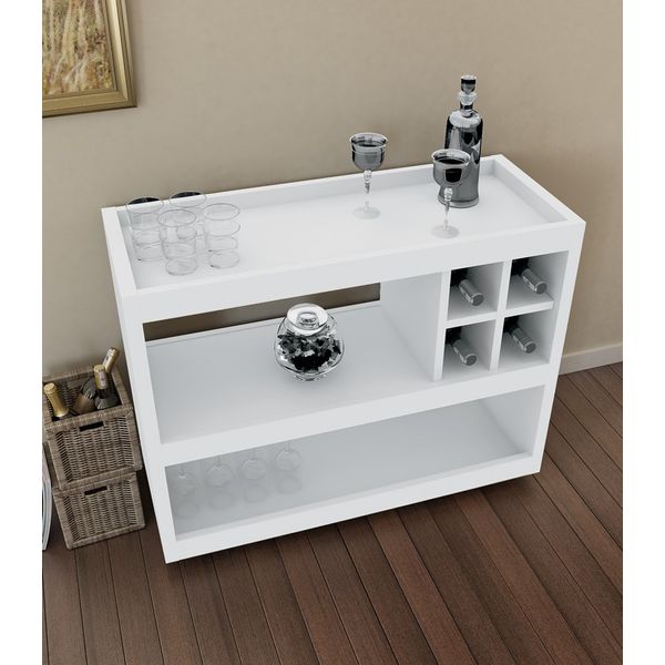 Aparador Adega Ubatuba Bar Luxo cor Branco - Comprar Moveis Em Casa