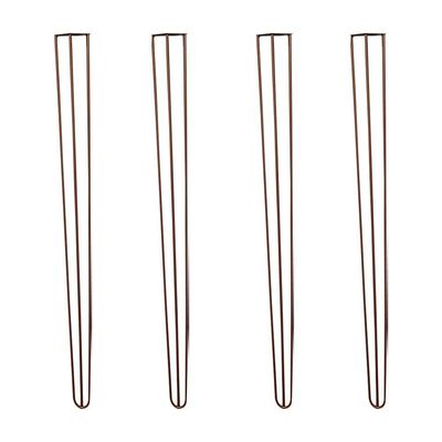 Kit 4 Pés de Metal 90 CM Hairpin Legs Aparador e Mesa de Canto Bronze