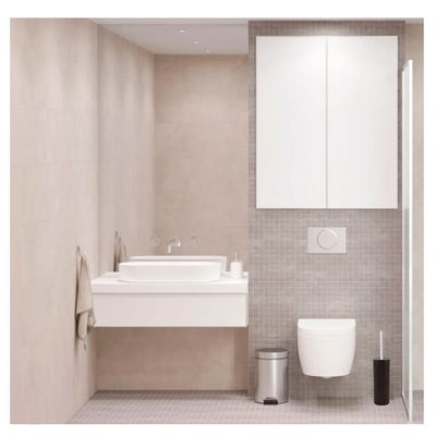 Escova Sanitaria e Suporte Metal Preto Acessorio Banheiro