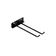 Suporte Para Vassouras de Parede Aço Carbono Preto 20cm