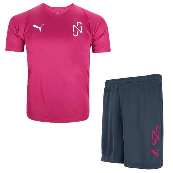 Kit Puma Neymar Jr Teamliga Camiseta + Calção Infantil 8 / Rosa/Azul