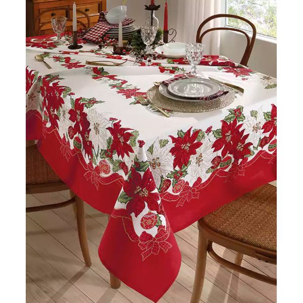 Toalha Mesa Retangular Athenas 140x210cm Natal 104 Dohler