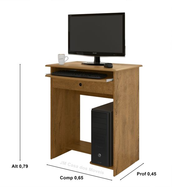 Mesa Para PC ou Notbook Com Gaveta Larissa cor Freijó - Comprar Moveis em Casa