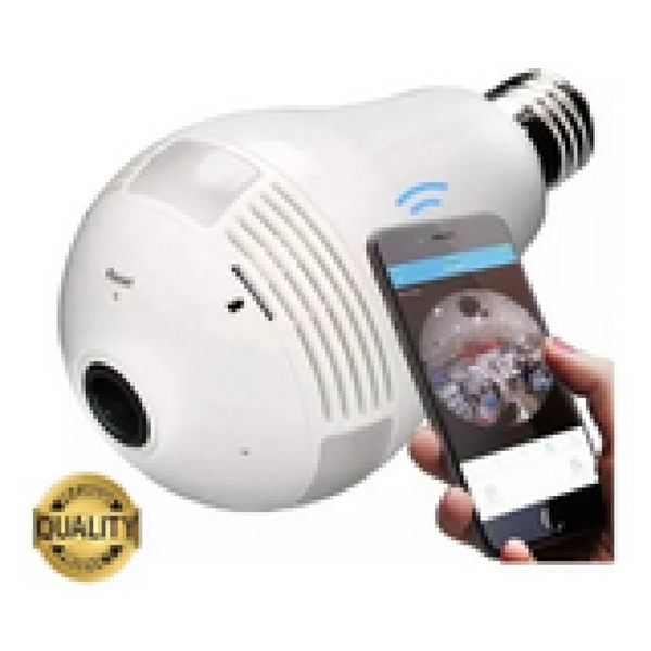 Kit 10 Camera Lampada 360 Ip Segurança Espia Wifi