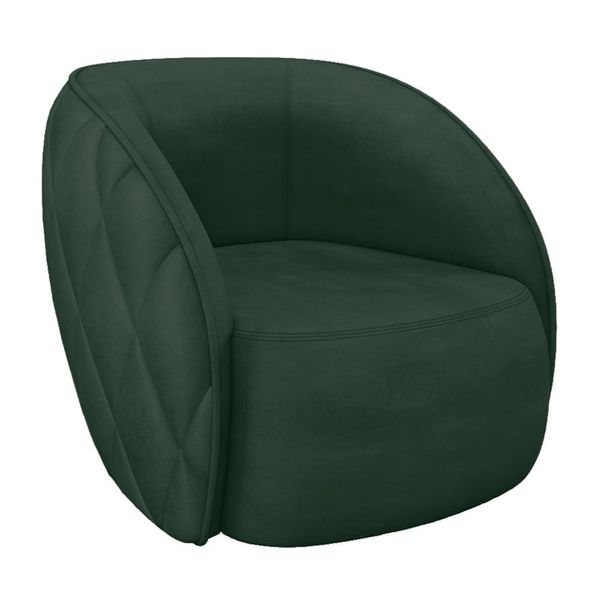 Poltrona Decorativa Clarke Veludo Verde - Gran Belo