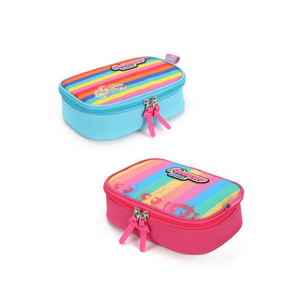 Estojo Escolar Box Meninas Superpoderosas Luxcel ET47198PG Azul