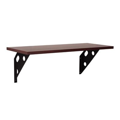 Prateleira Tramontina Elite em Madeira Pinus com Acabamento Tabaco Borda em PVC e Suporte Metalico 400x250x15 mm