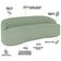 Sofá 3 Lugares Curvo Sala de Estar Living Lótus D02 Linho Verde 180 cm D-477 - Lyam Decor