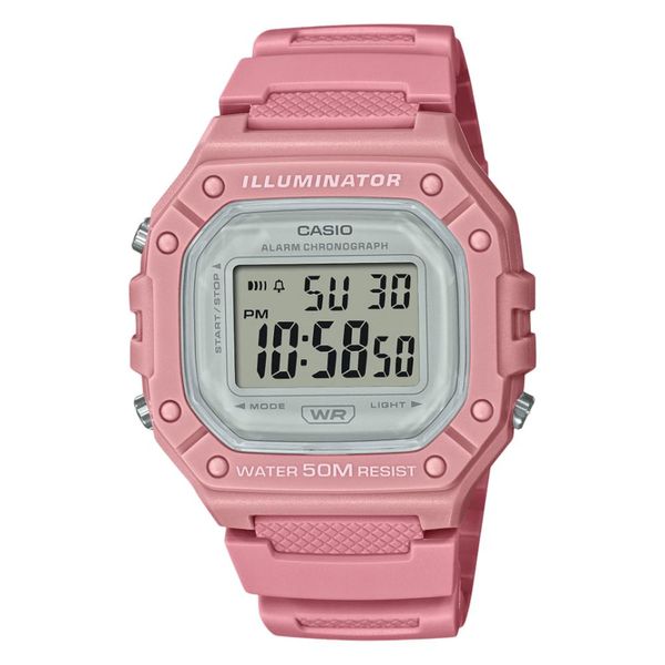 Relógio Casio Feminino Ref:W-218hc-4avdf Digital Rosa